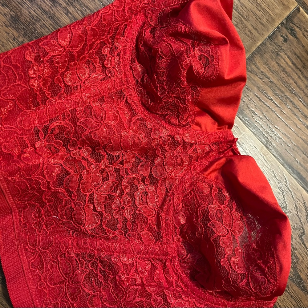 Elegant Red Lace Bralette
